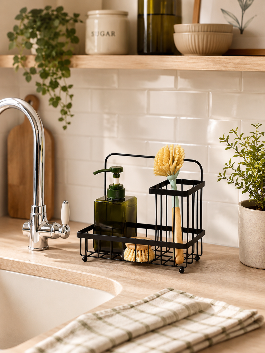Black Sinktop Organiser Caddy